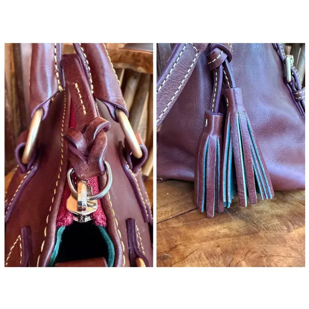 Dooney & Bourke Florentine Bristol Satchel – Chestnut Vacchetta Leather
